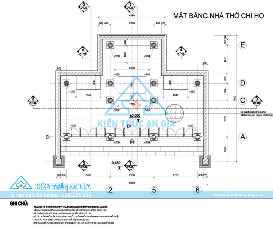 Mặt bằng nhà thờ chi họ