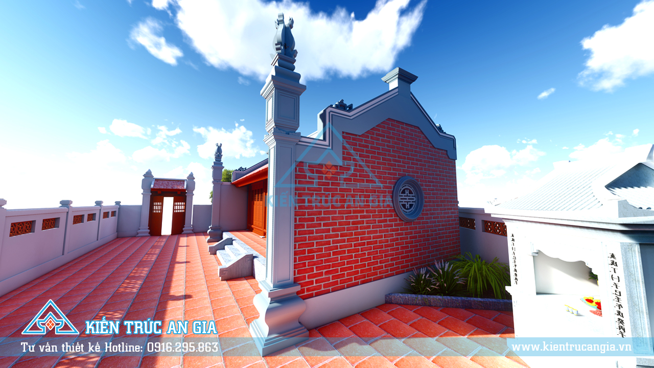 Bản vẽ thiết kế Nhà thờ Họ 3 gian bít đốc Thanh oai