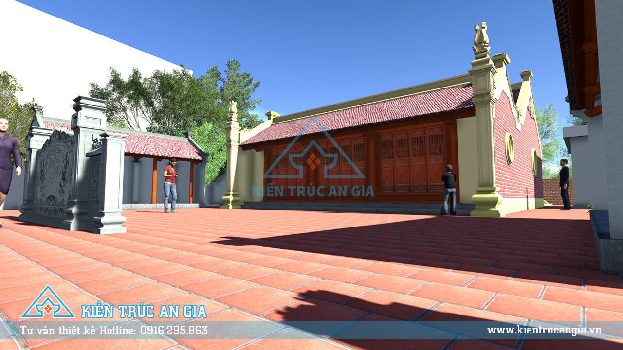 Mẫu thiết kế nhà thờ họ Phan được thiết kế bởi Kiến trúc An Gia