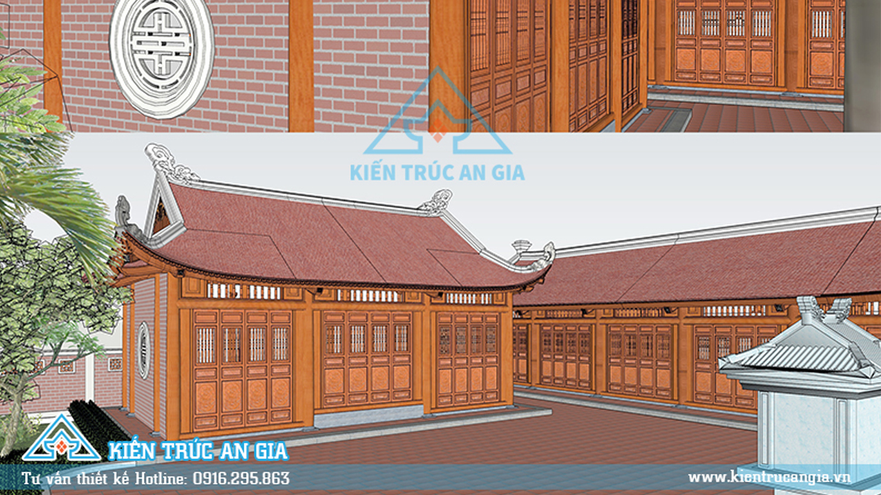 Thiết kế nhà thờ họ kết hợp nhà ở tại Nghệ An