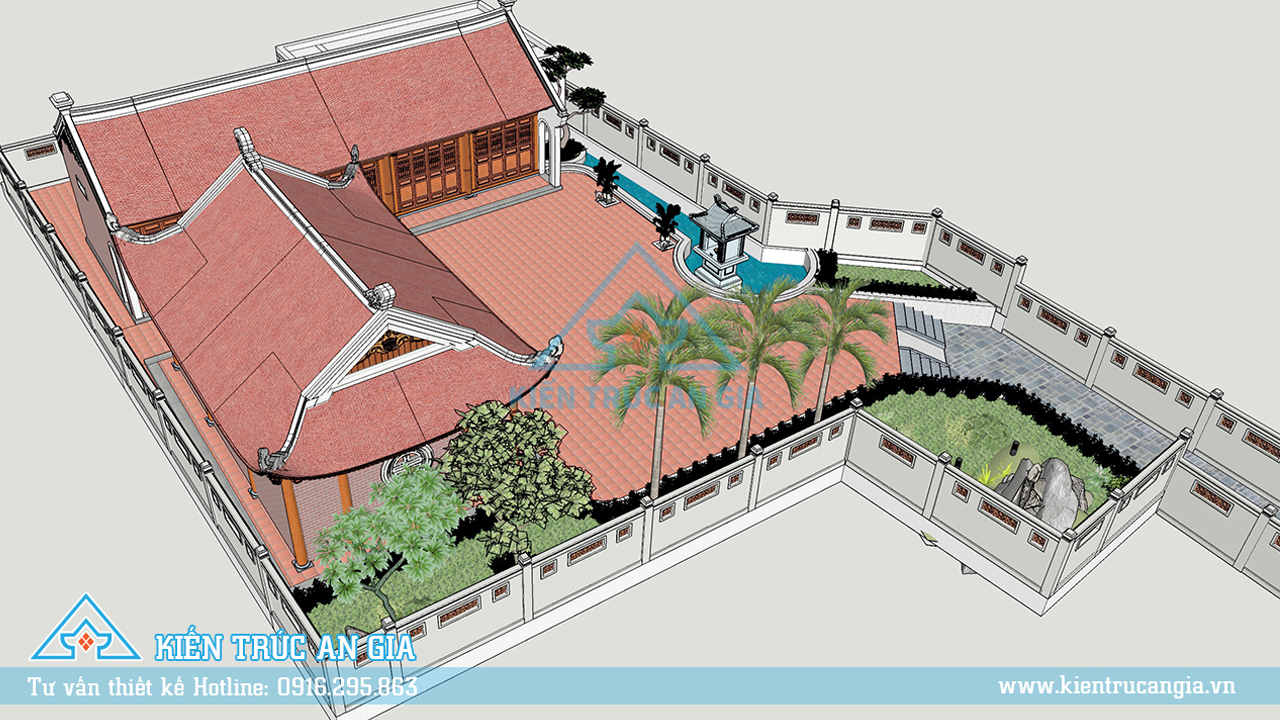 Thiết kế nhà thờ họ kết hợp nhà ở tại Nghệ An