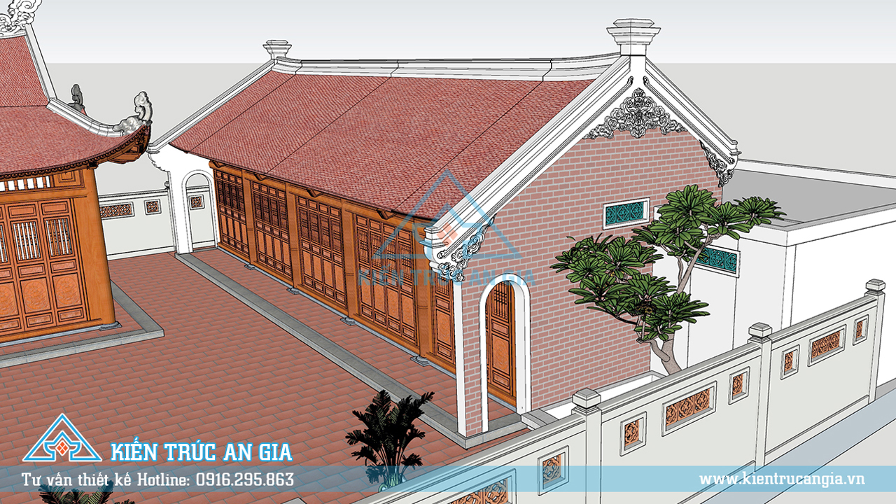 Thiết kế nhà thờ họ kết hợp nhà ở tại Nghệ An
