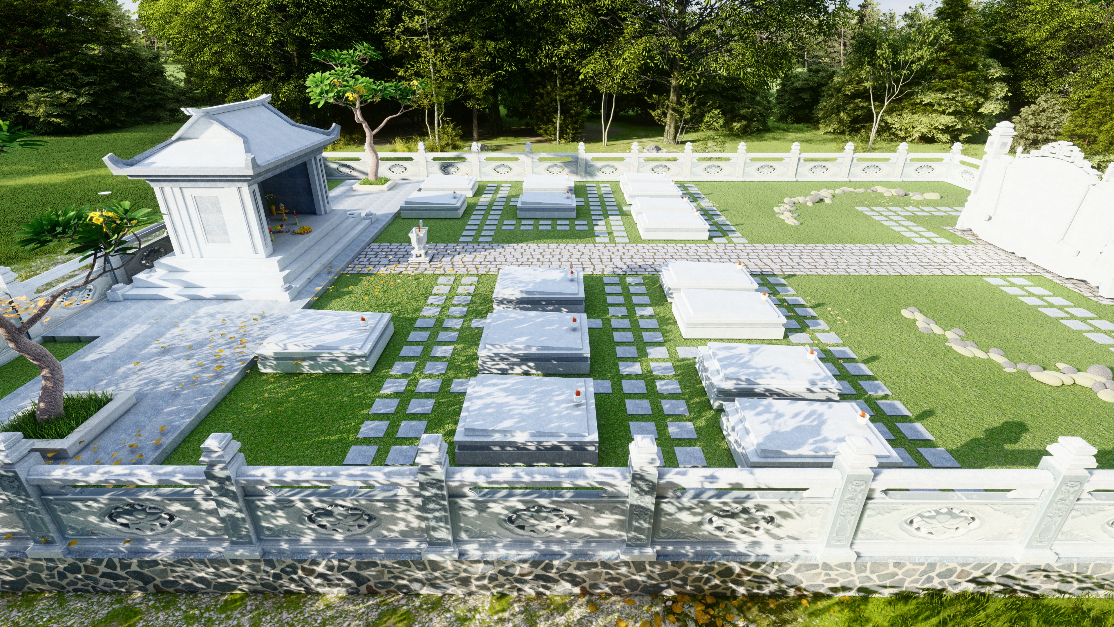 Thiết kế lăng mộ diên tích 15-20m