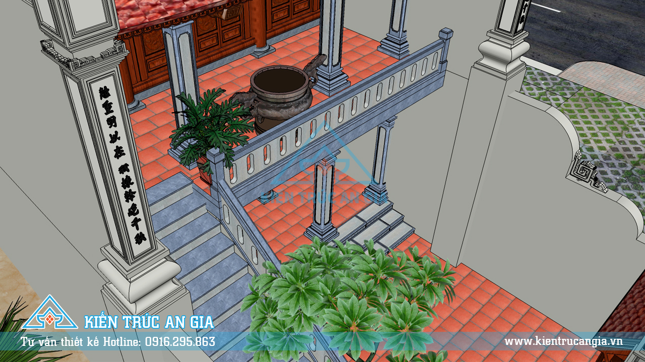 Thiết kế nhà thờ họ dòng họ Trần Quang