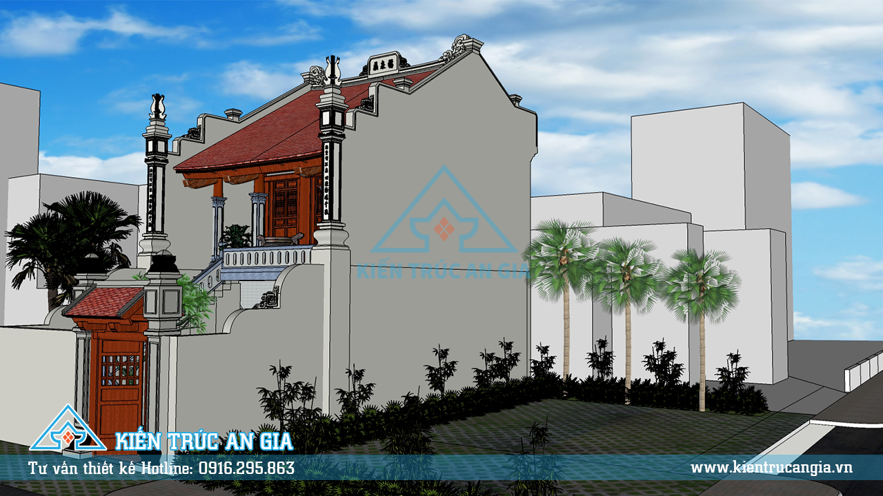 Thiết kế nhà thờ họ dòng họ Trần Quang