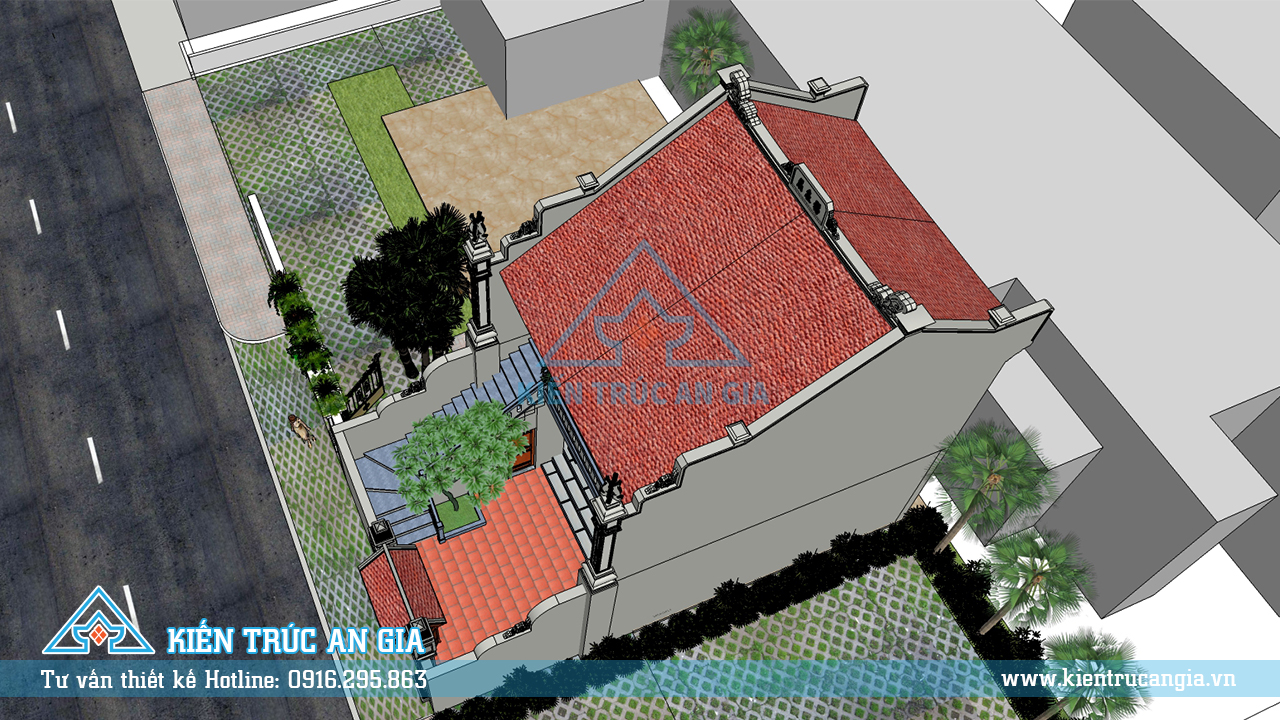 Thiết kế nhà thờ họ dòng họ Trần Quang