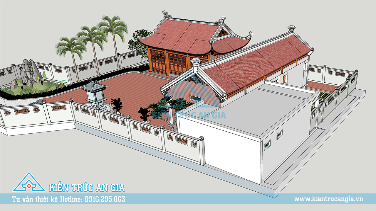 Thiết kế nhà thờ họ kết hợp nhà ở tại Nghệ An