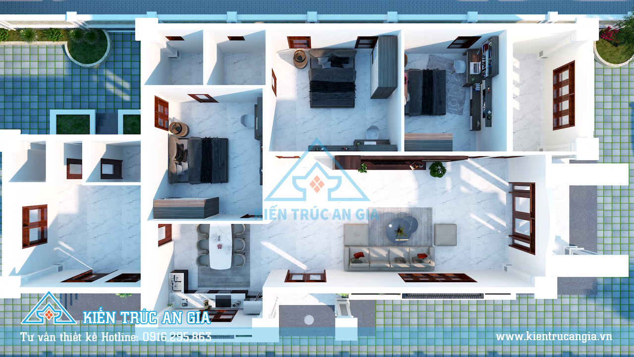 Mẫu nhà cấp 4 đẹp, hiện đại năm 2021 tại thanh hóa