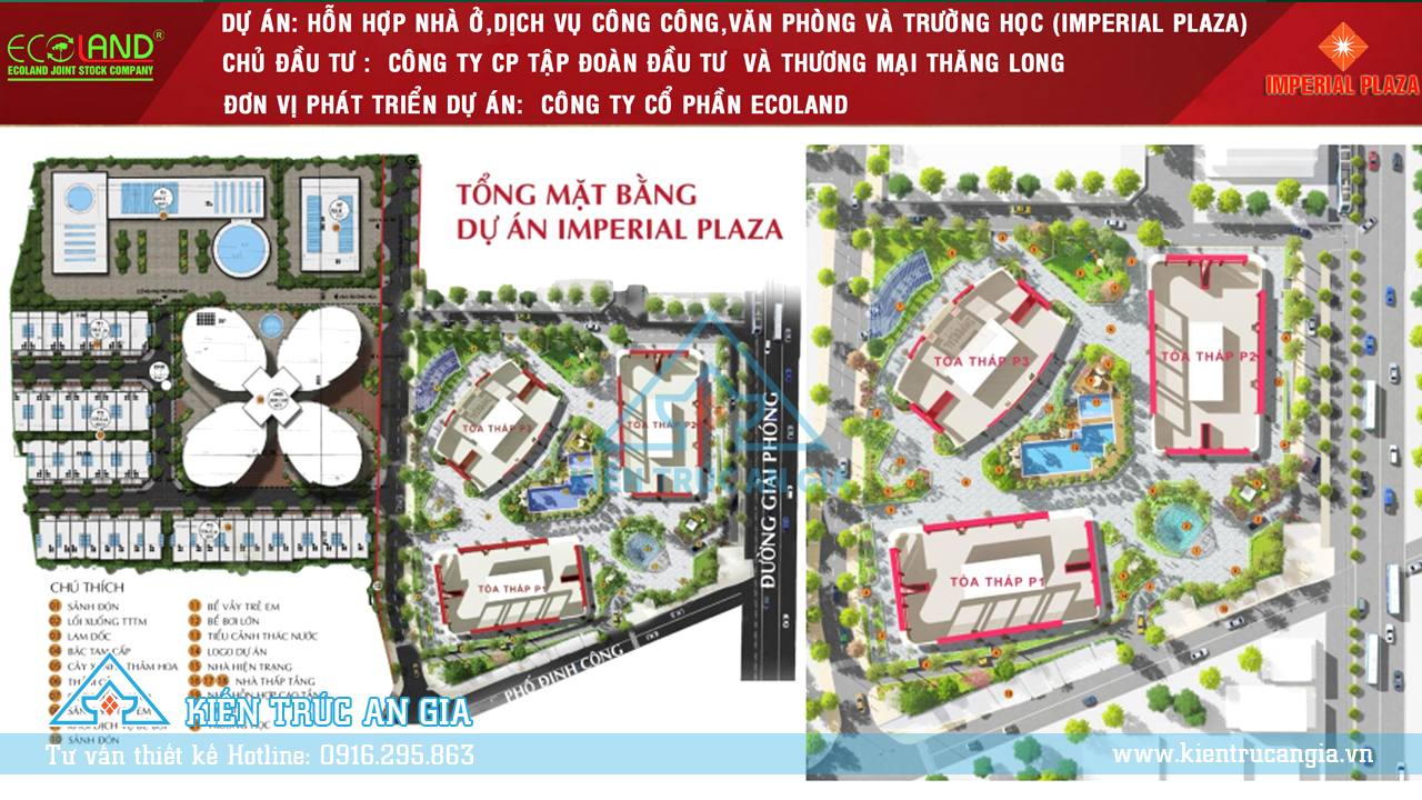 Dự án thiết kế mô hình khu chung cư Imperial Plaza