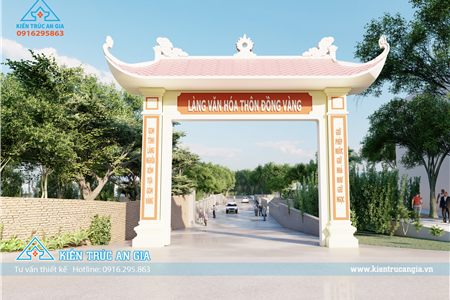 Cổng Làng thôn đồng vàng btct