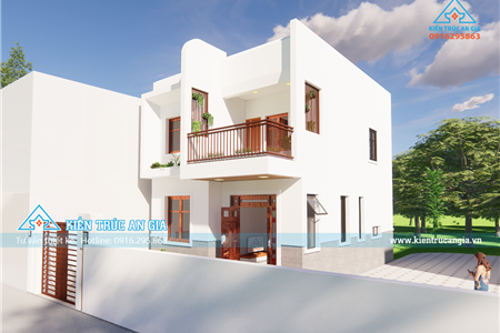 Nhà 2 tầng đơn giản kinh phí 800 tr