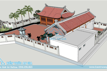 Thiết kế nhà thờ họ kết hợp nhà ở tại Nghệ An