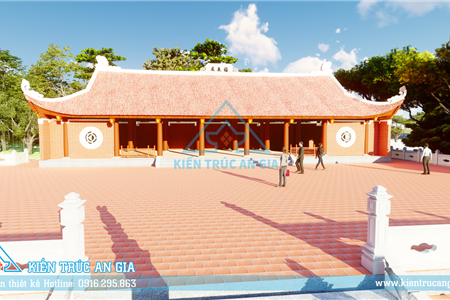 Thiết kế nhà phục lễ (soạn lễ) 7 gian