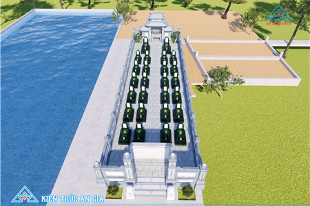 Khu lăng mộ đá kích thước  khuôn viên 20 m